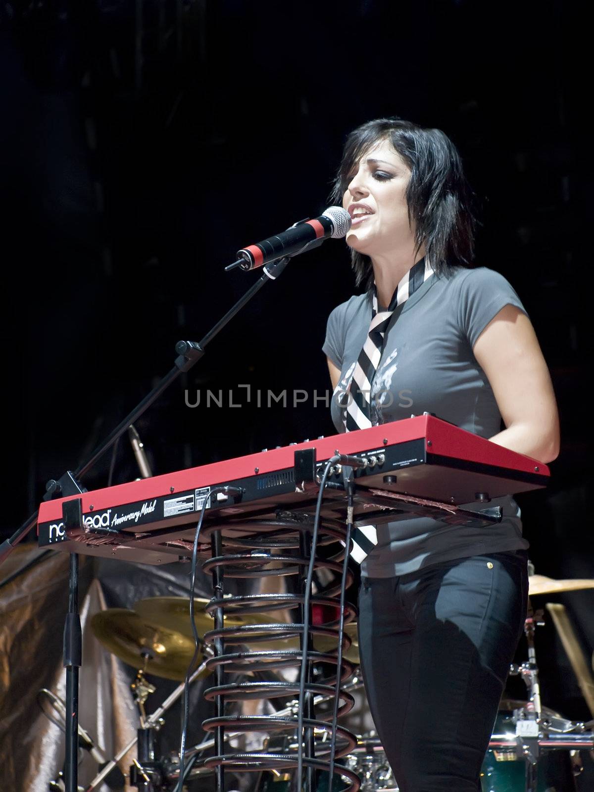 Ira Losco live on stage in Malta on 26th July 2008 She is Malta's leading female rock act