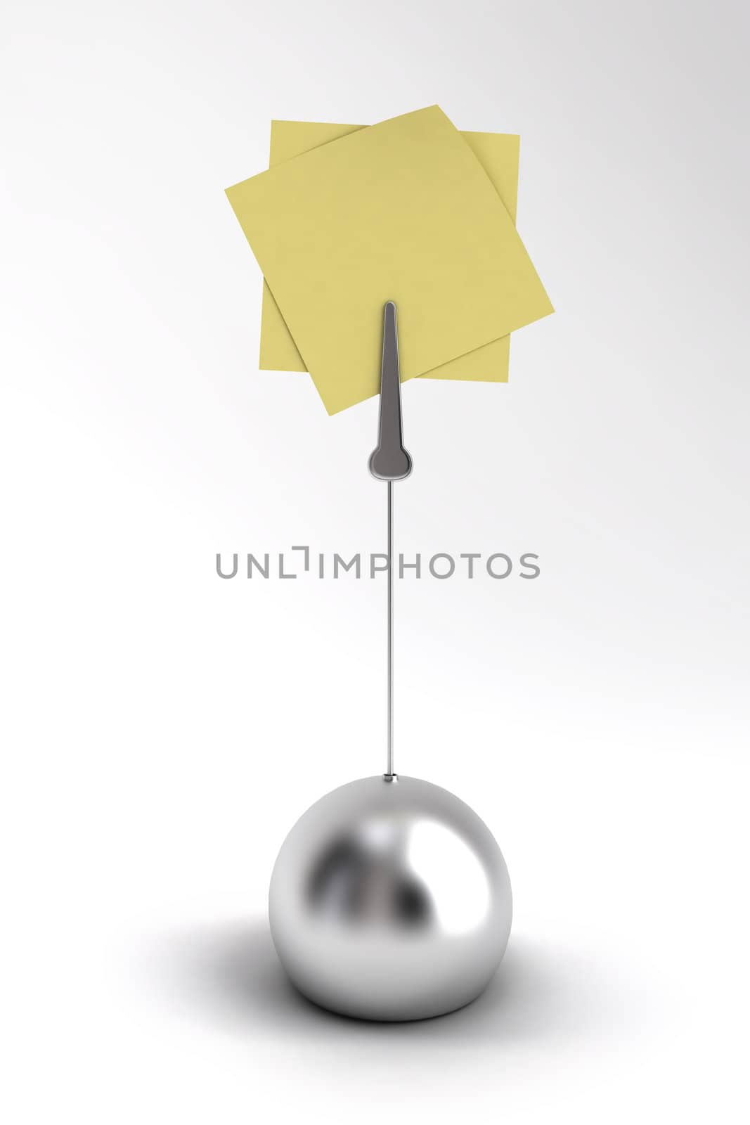 Memo holder on white background