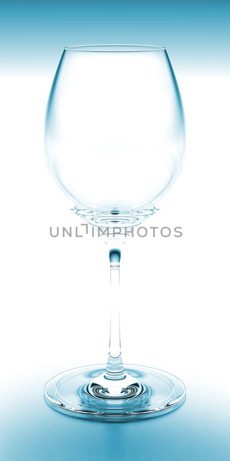 Perfect, clean wine glass