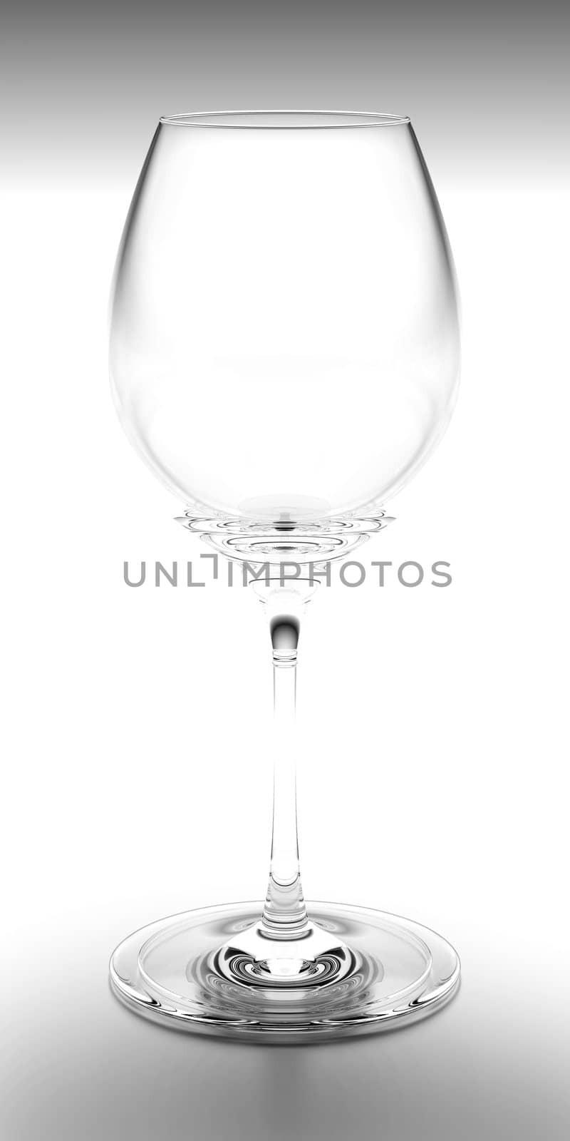 Perfect, clean wine glass