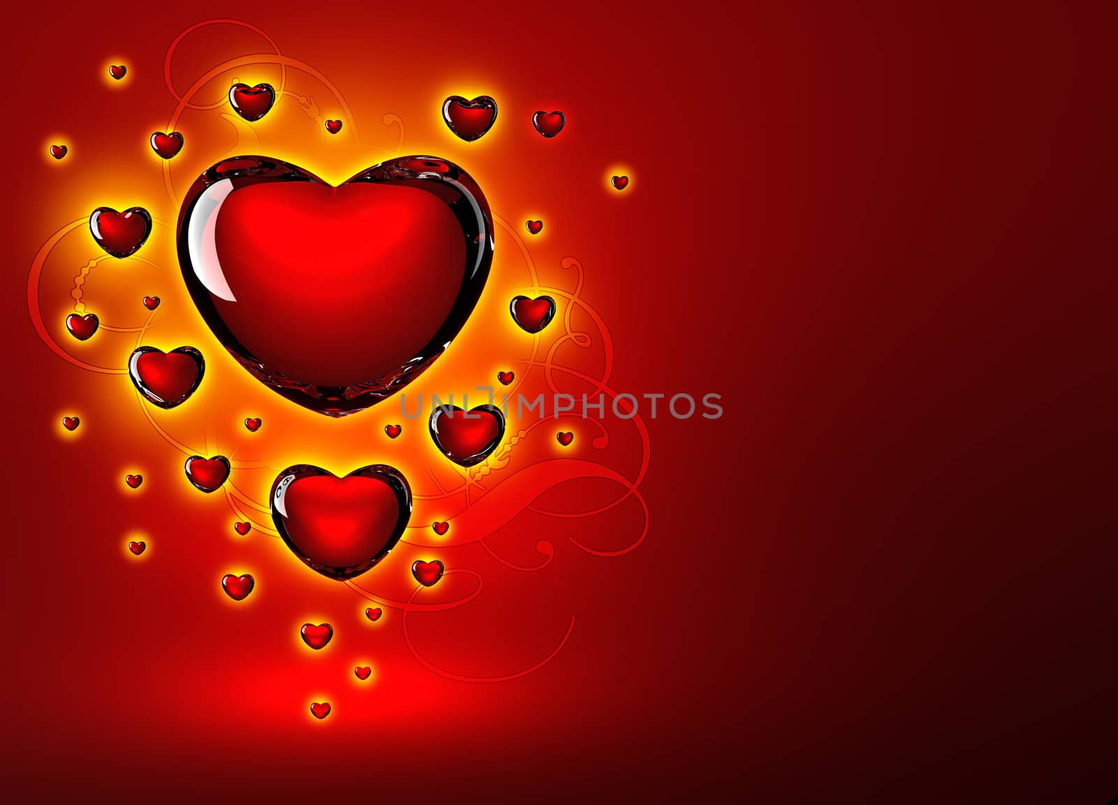 Background image of hearts