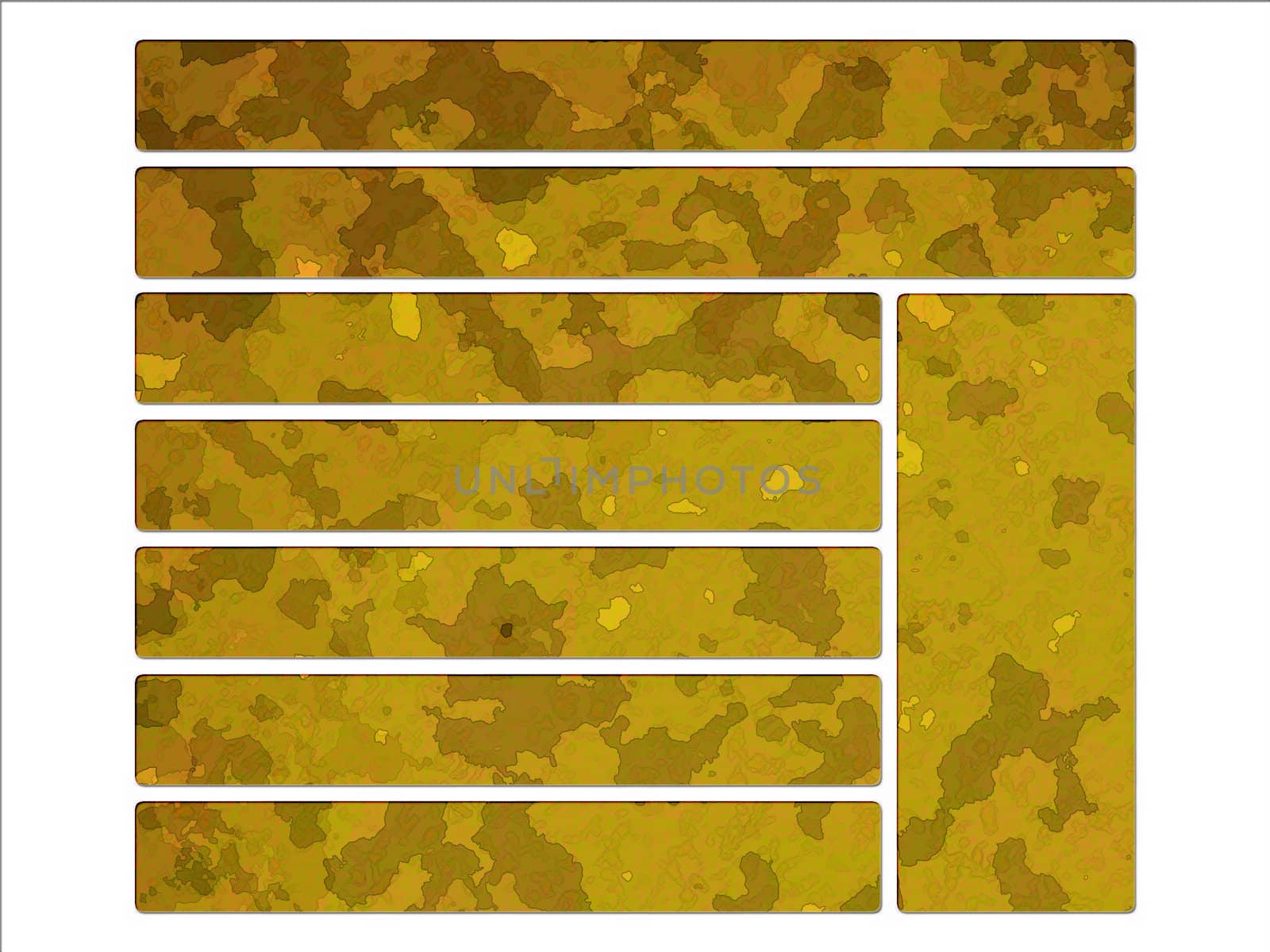 Yellow Desert Military Camouflage Effect Web Interface Buttons by bobbigmac