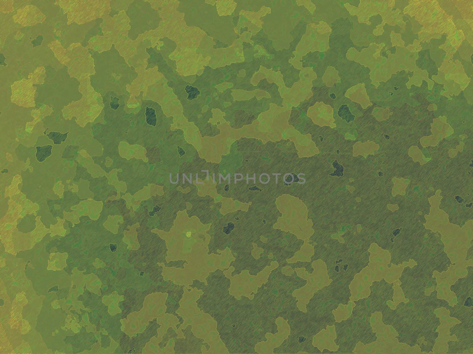 Green Jungle British DPM Style Military Camouflage Effect Backgr by bobbigmac