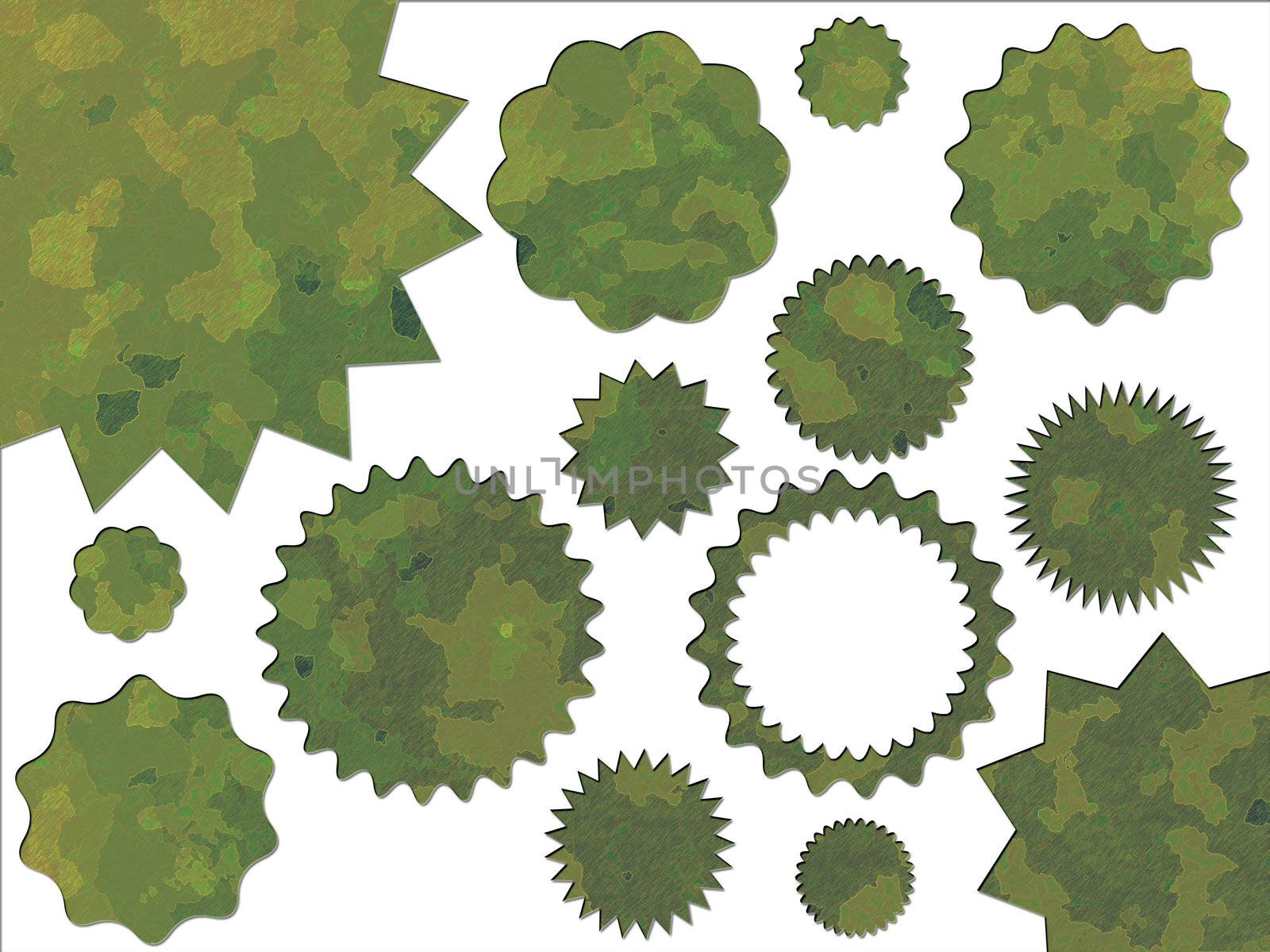 Green Jungle British DPM Style Military Camouflage Effect Button by bobbigmac