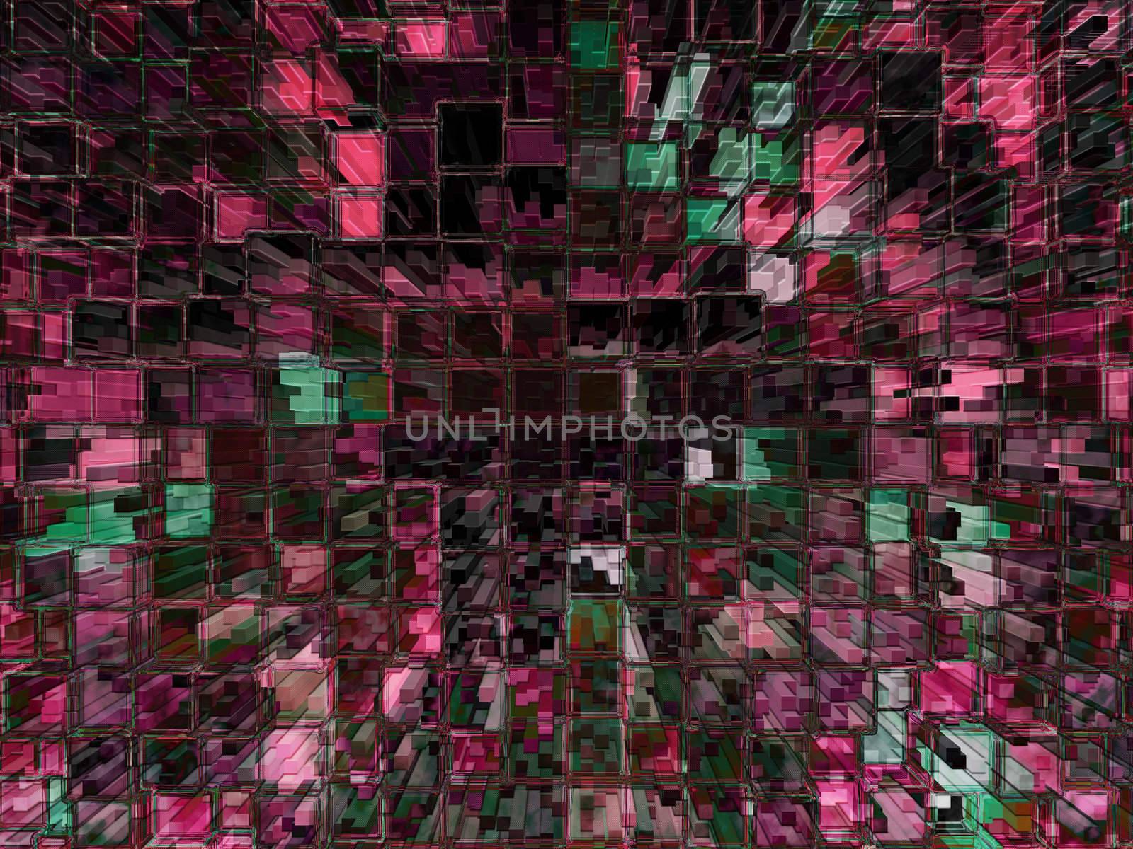 Digital High Rise Buildings Abstract Block Background