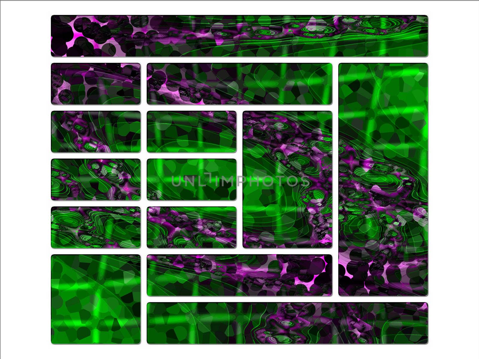 Green and Purple Glowing Fractal Website Navigation Interface Bu by bobbigmac