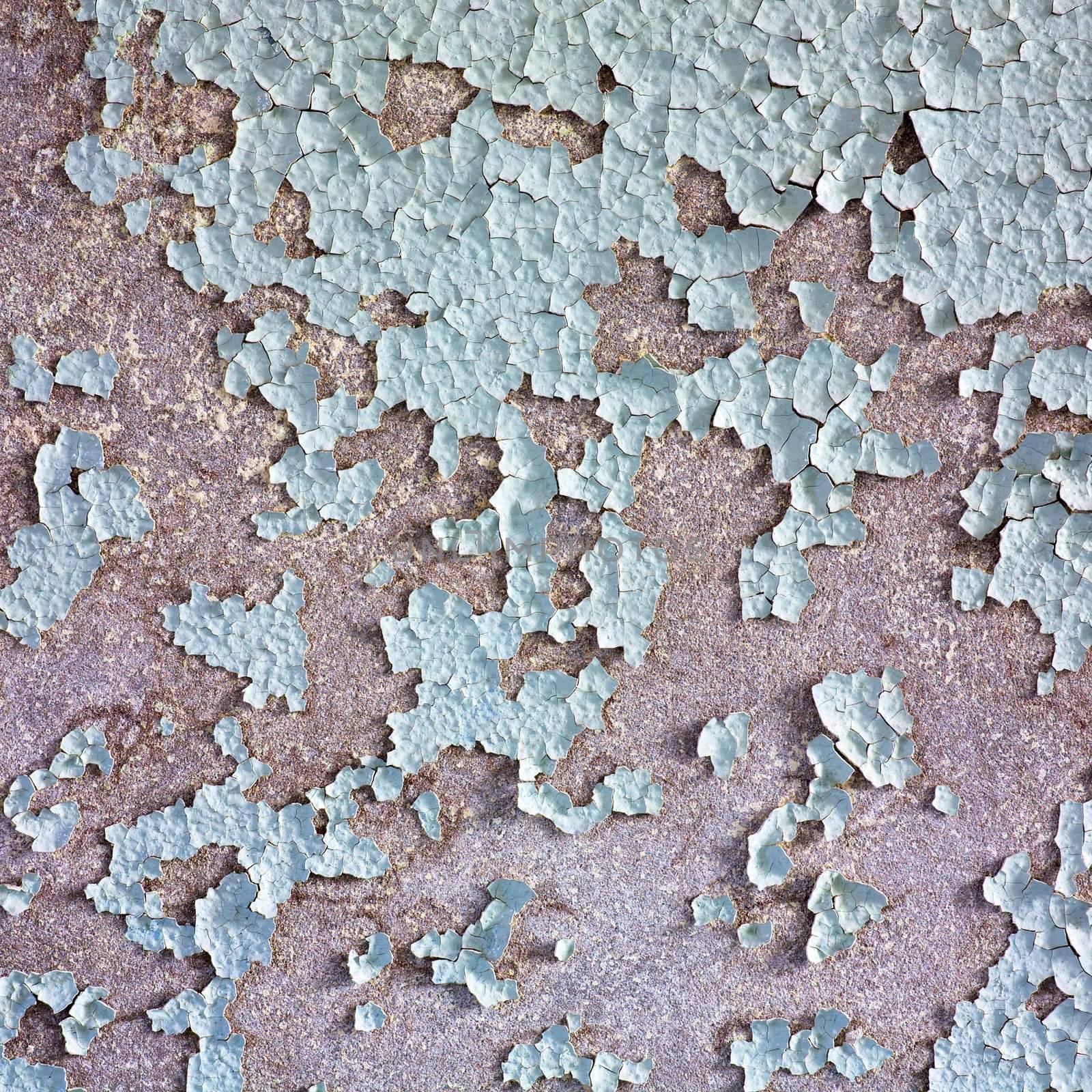 Surface of painted peeled wall by pzaxe