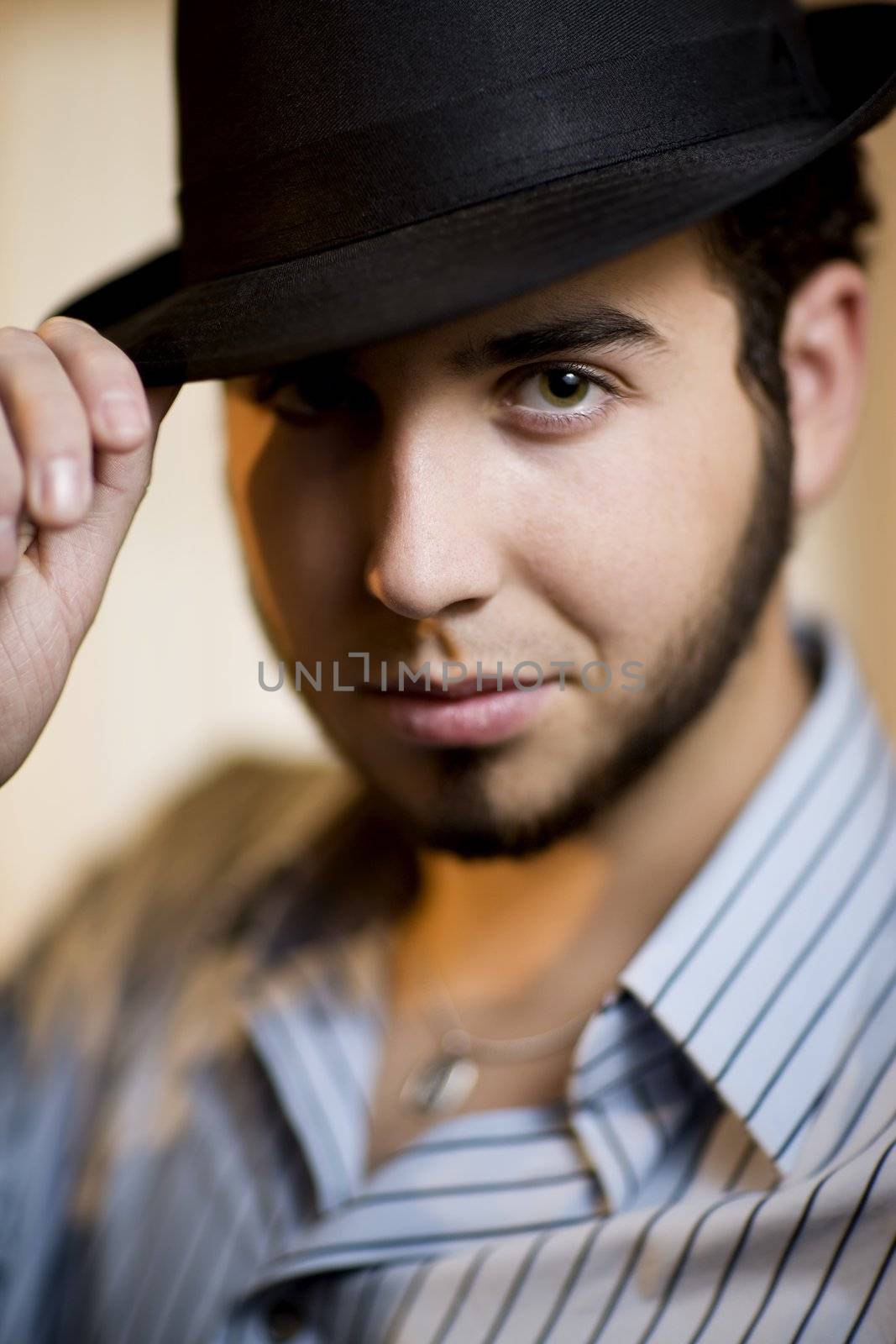 Young Man in a Fedora by Creatista