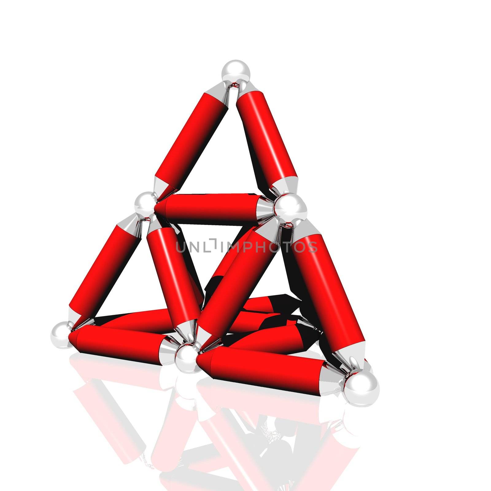 A virtual representation of strength utilizing the triangle, the most structurally sound shape in nature.