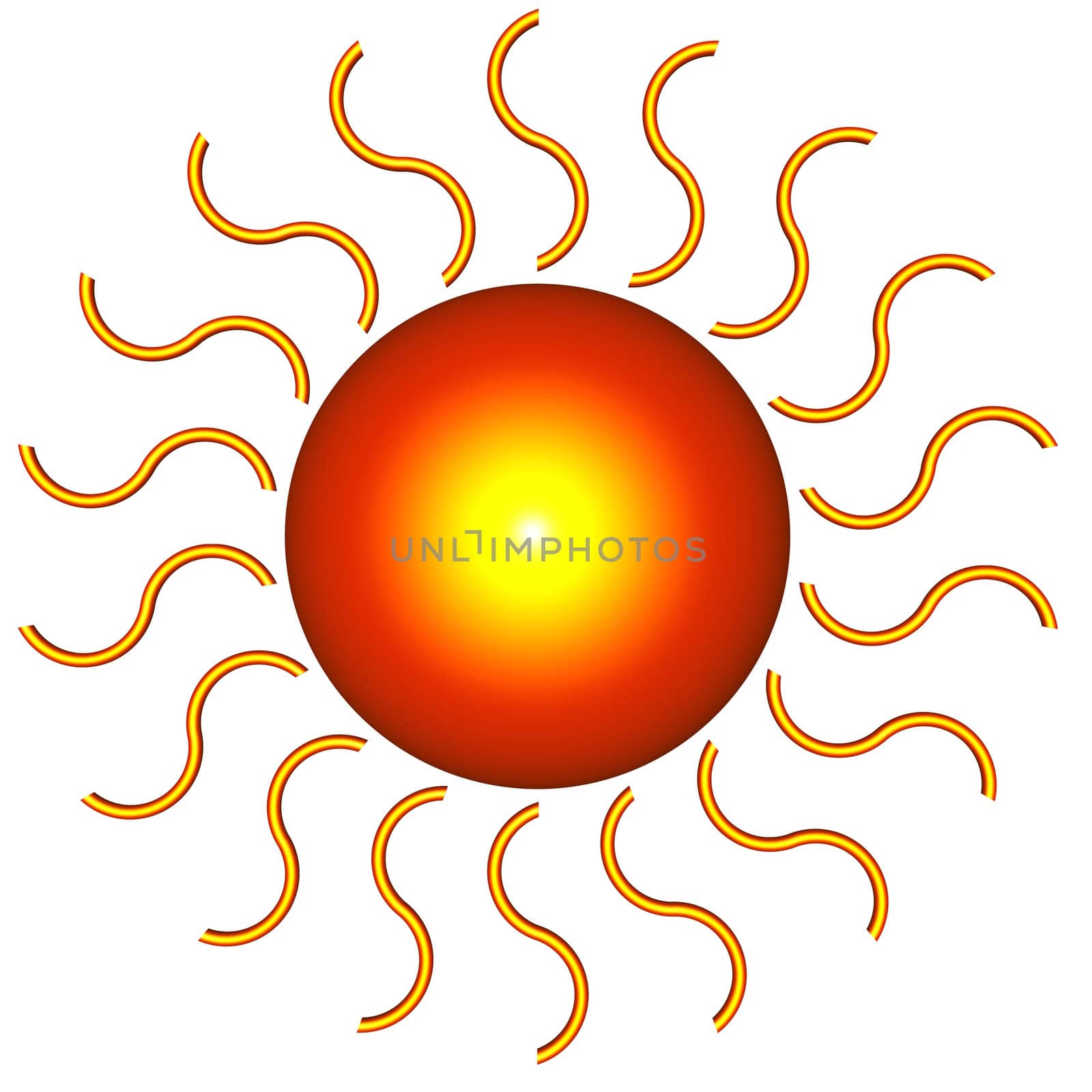 An illustration of the sun shinning.