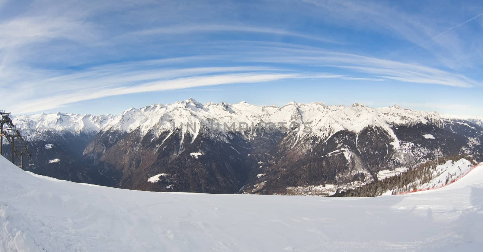 winter landscape taken with fisheye lens by furzyk73