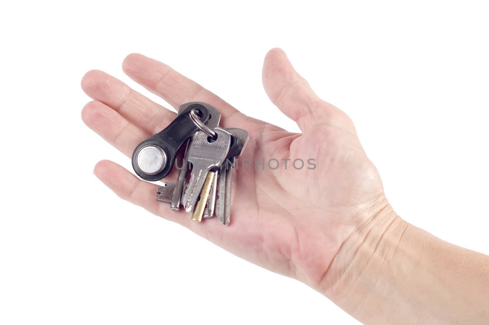 object on white - Key on hand