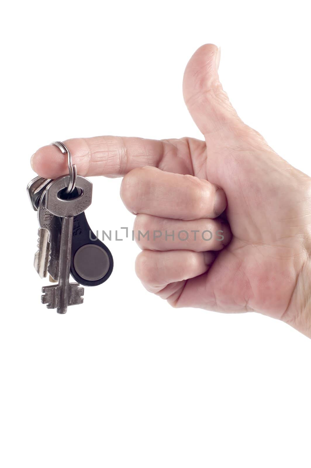 object on white - Key on hand