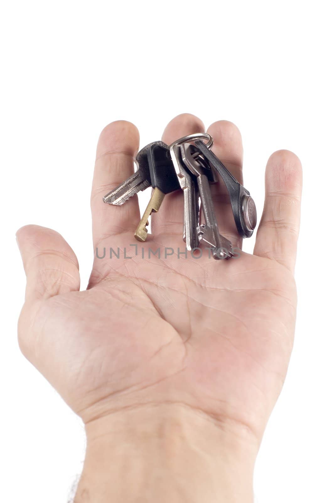 object on white - Key on hand