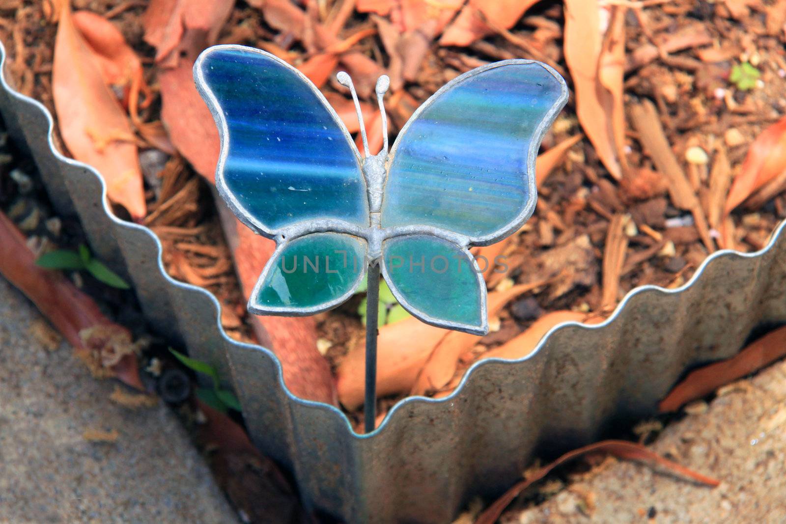 Handmade Stained Glass Butterfly - Garden Decoration by Cloudia