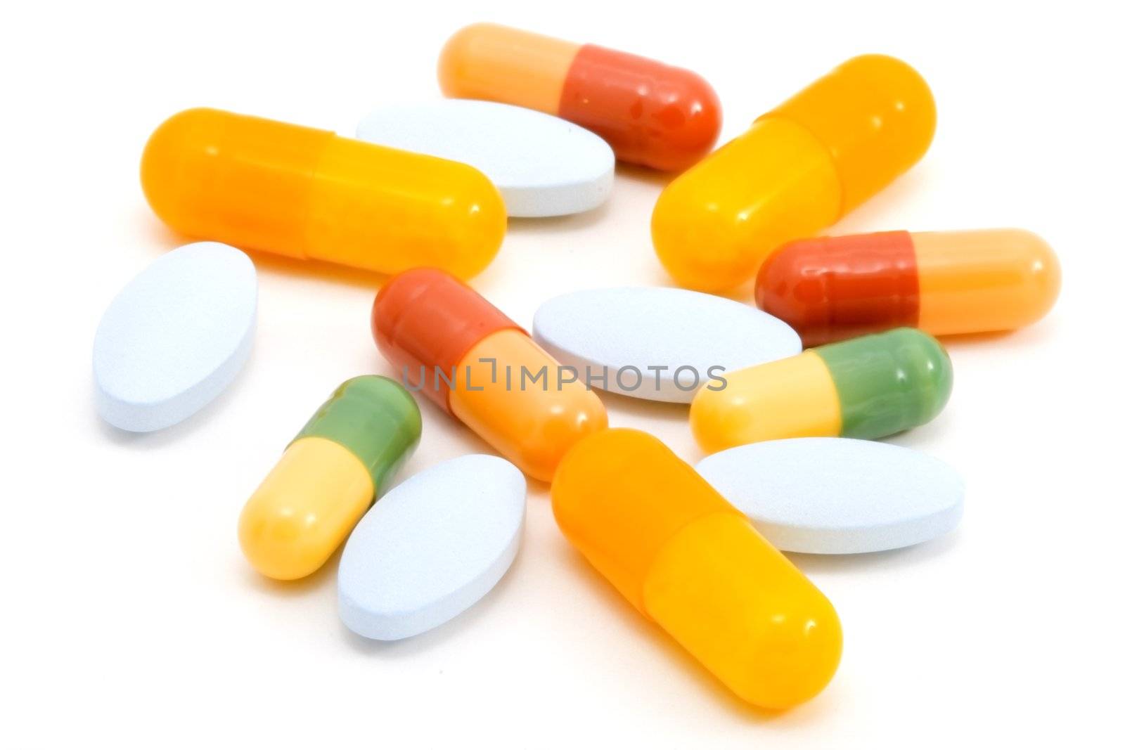 a lot of various kinds of drugs in different colours