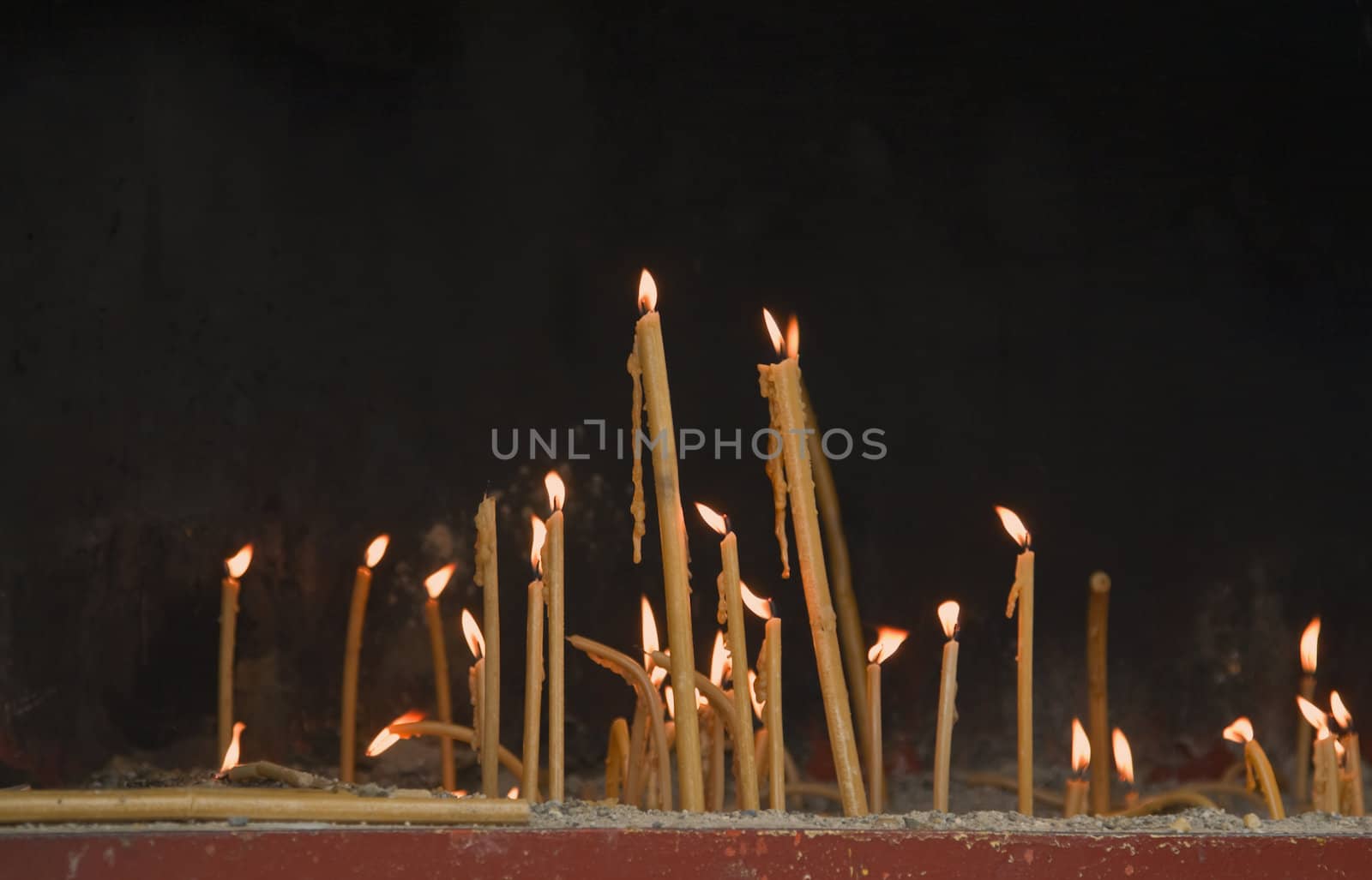 Candles lit in remembrance of the departed ones