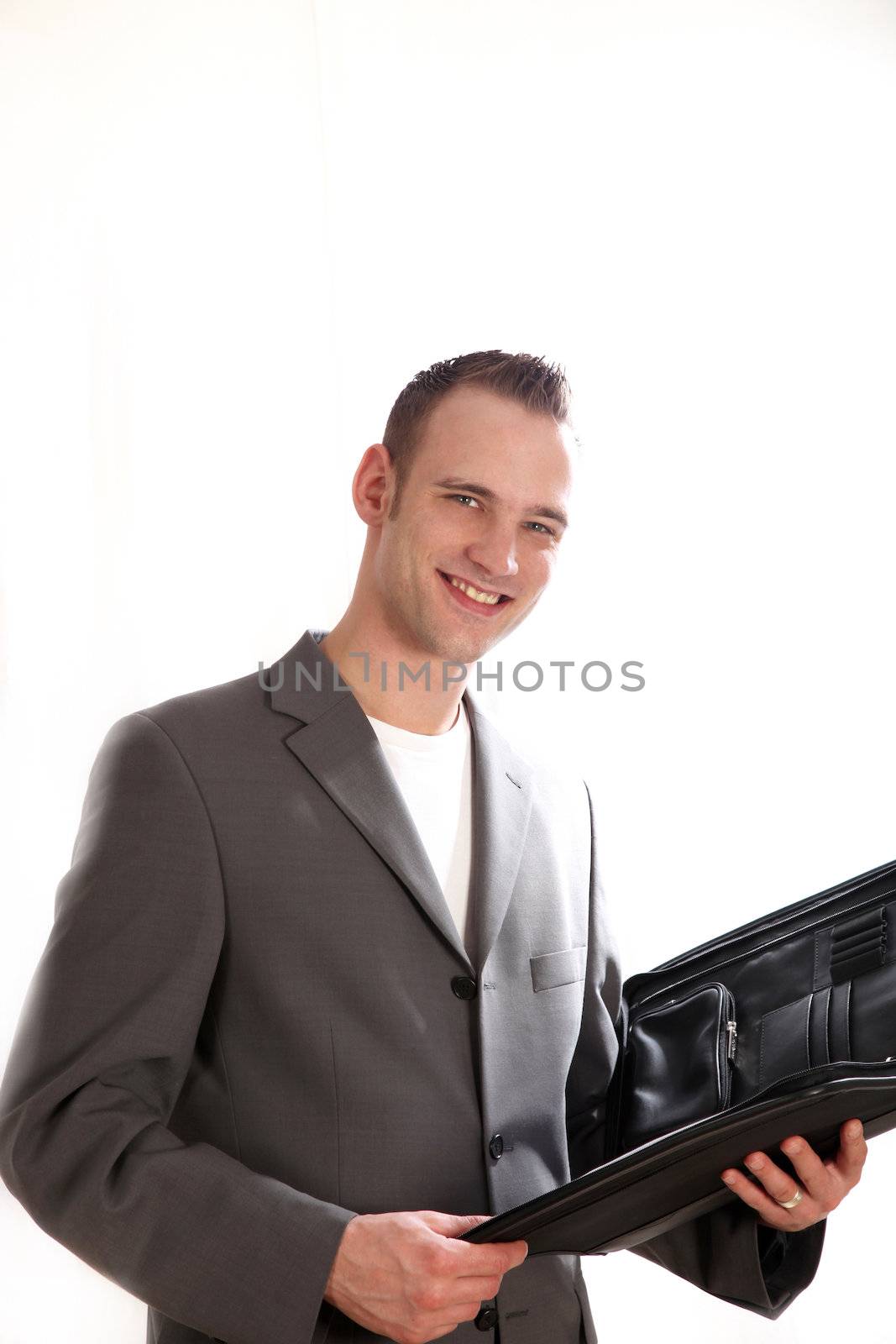 A businessman with a folder  by Farina6000