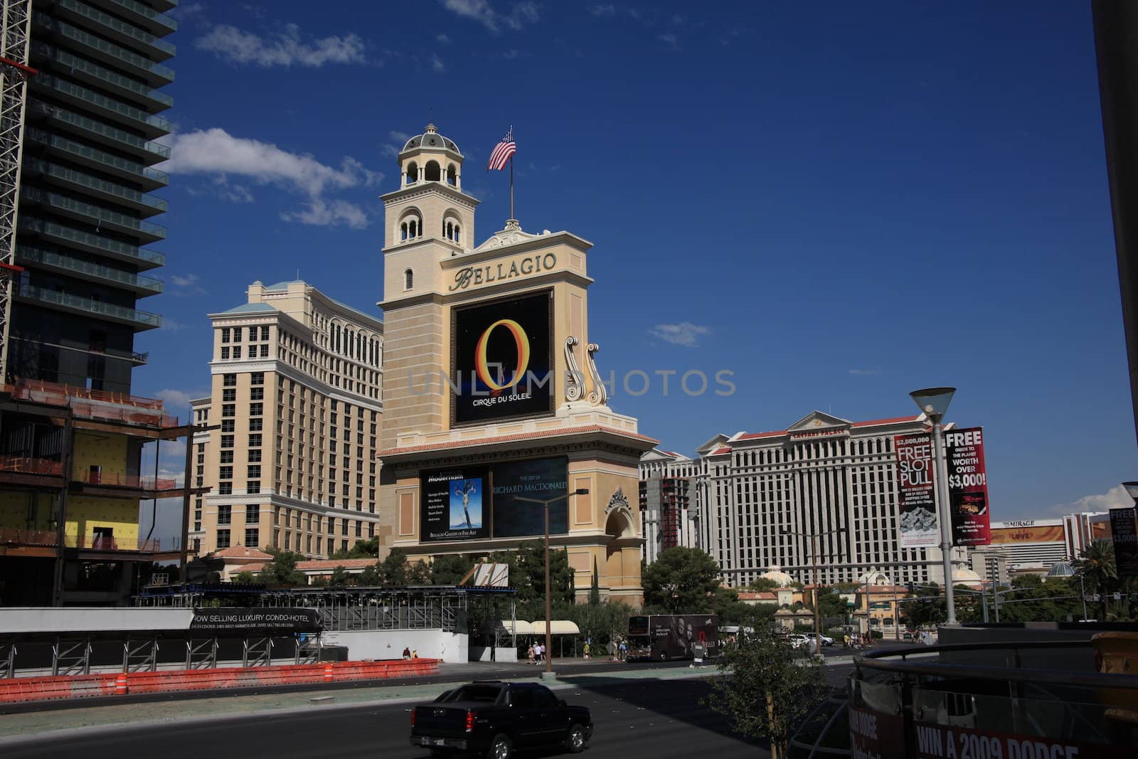 Bellagio and Caesars Hotel and Casino on the Strip