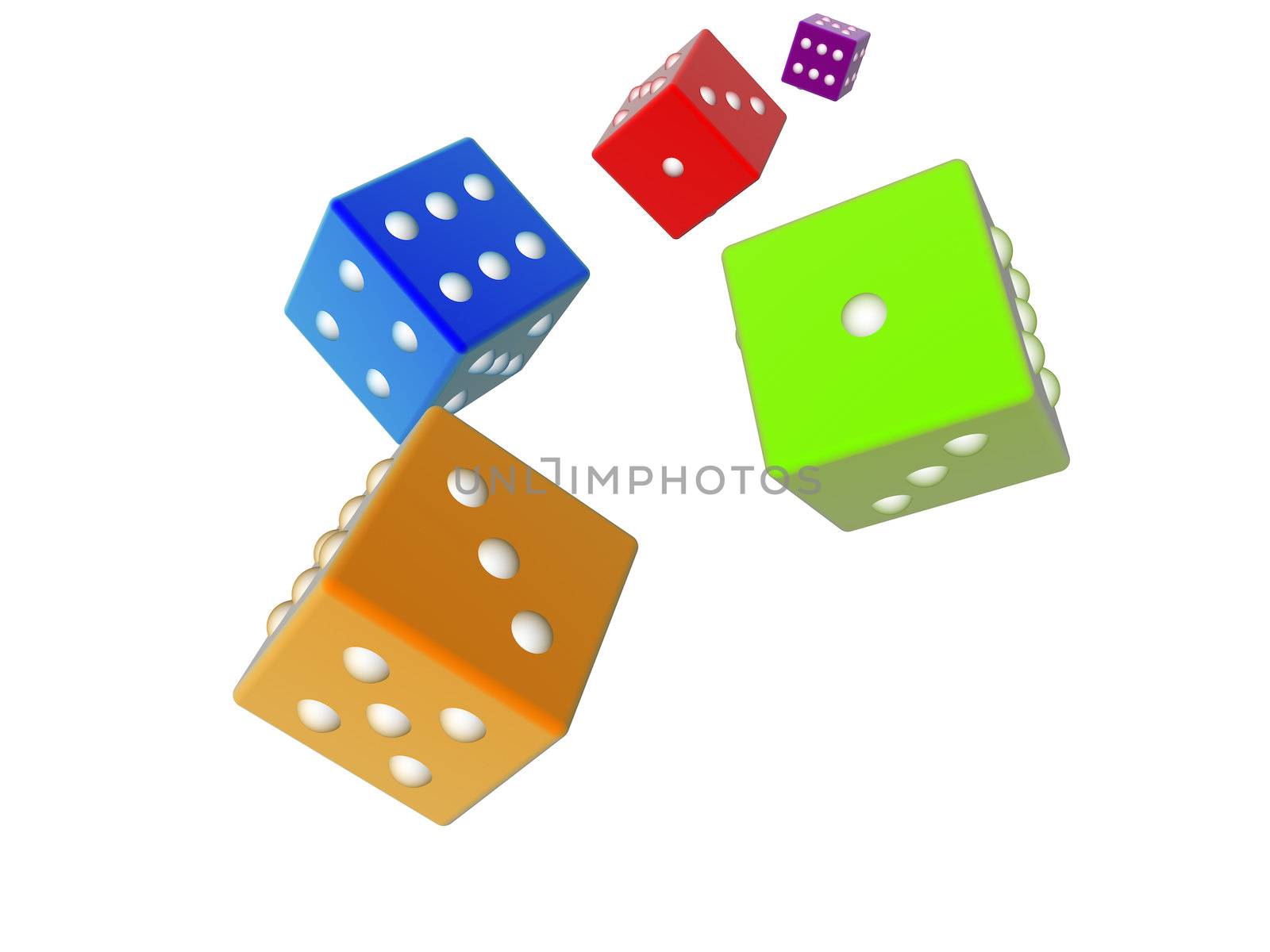 Colored Dices by Spectral