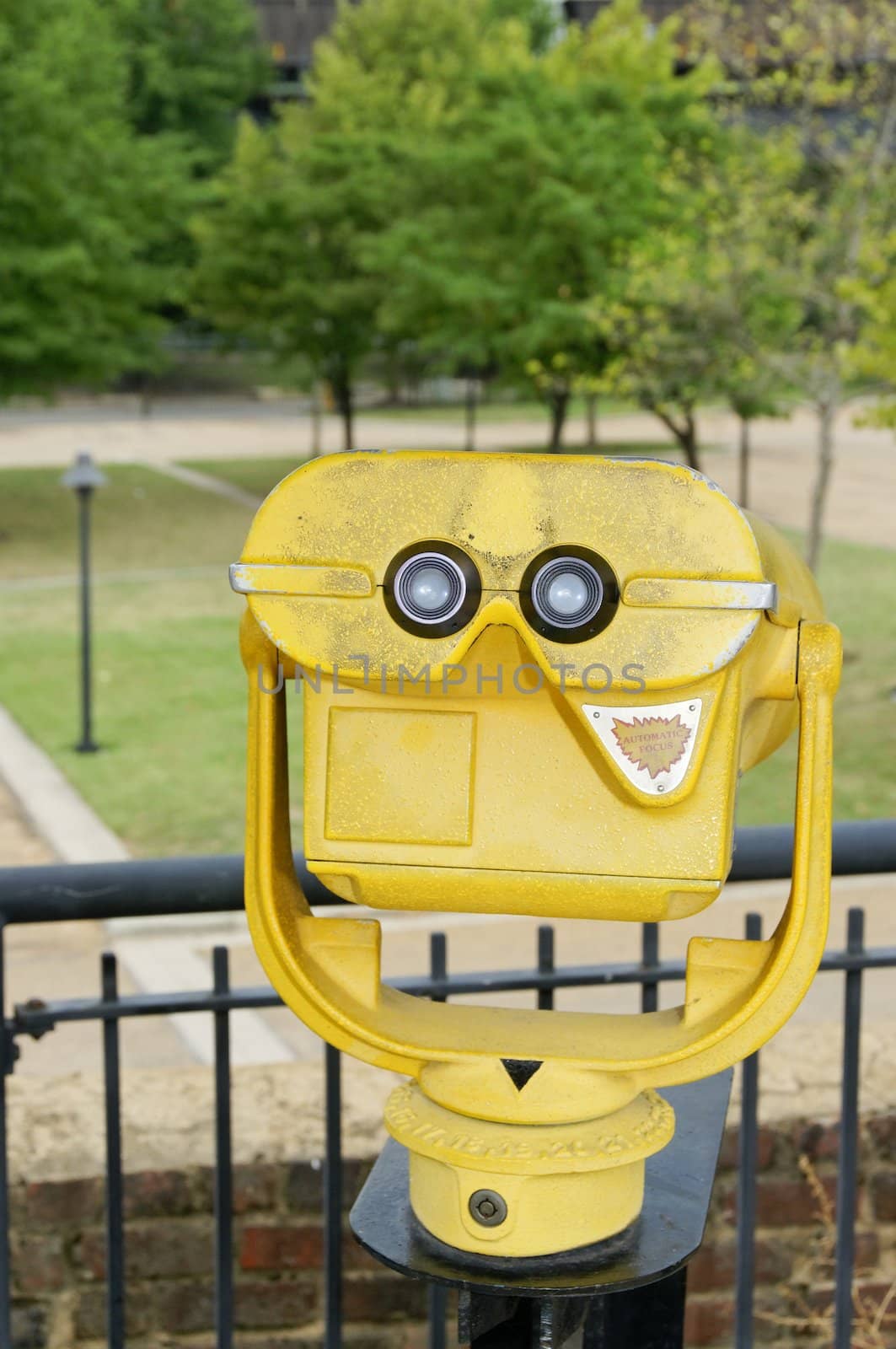 Yellow sightseer binoculars.