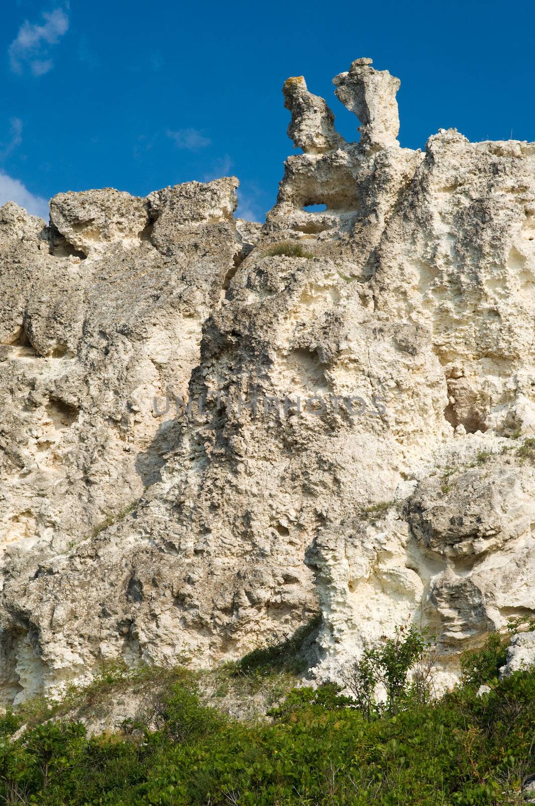 sandstone cliffs at the sea coast, Crimea