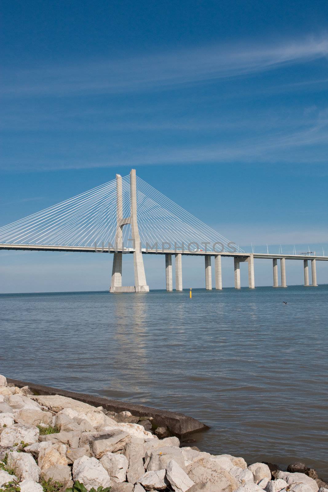  View of the Vasco da Gama bridge - Lisbon by kalnenko