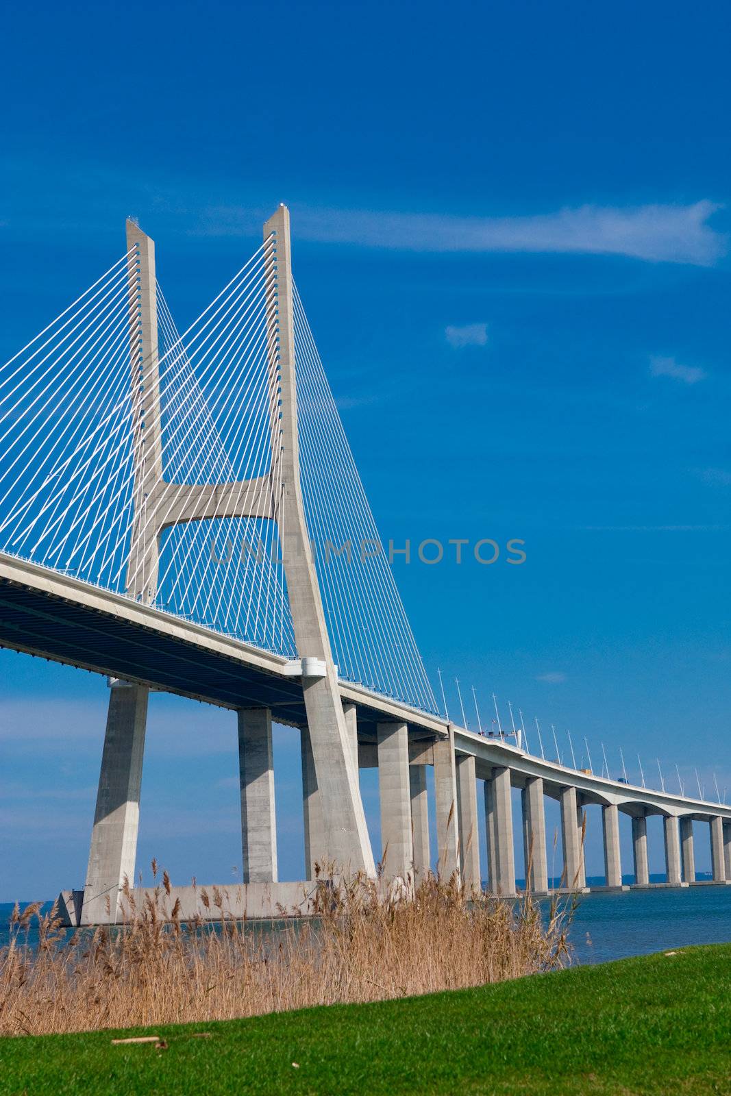 View of the Vasco da Gama bridge - Lisbon by kalnenko