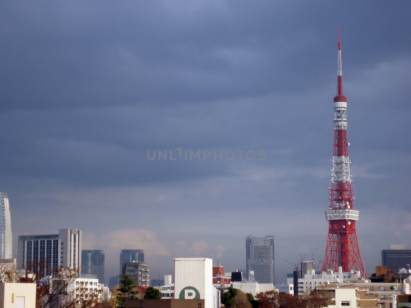 red and white landmark tv tower in tokyo, japan