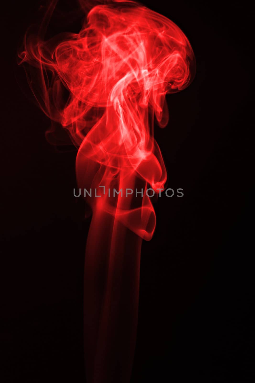 red flame smoke on black background
