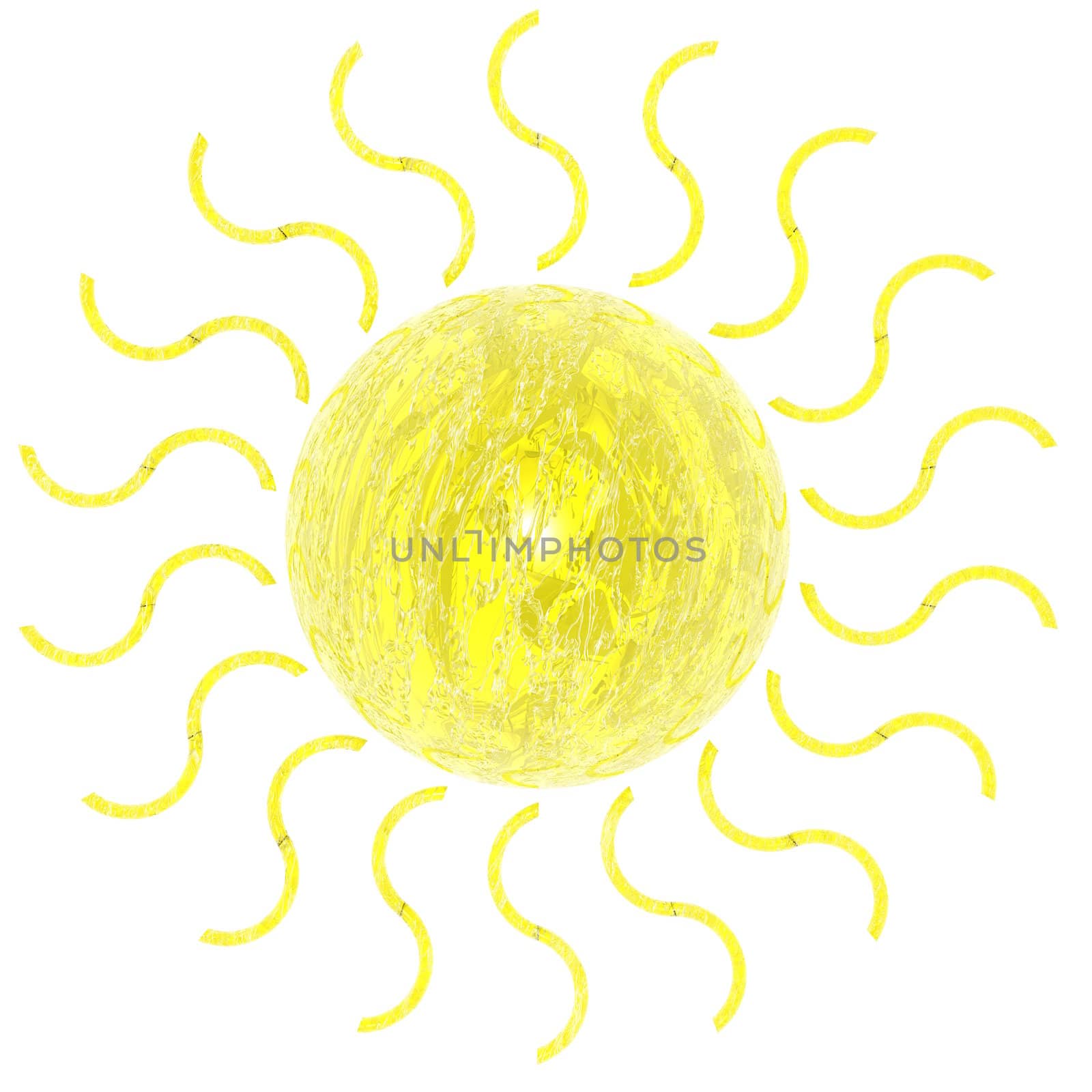 An illustration of the sun shining.