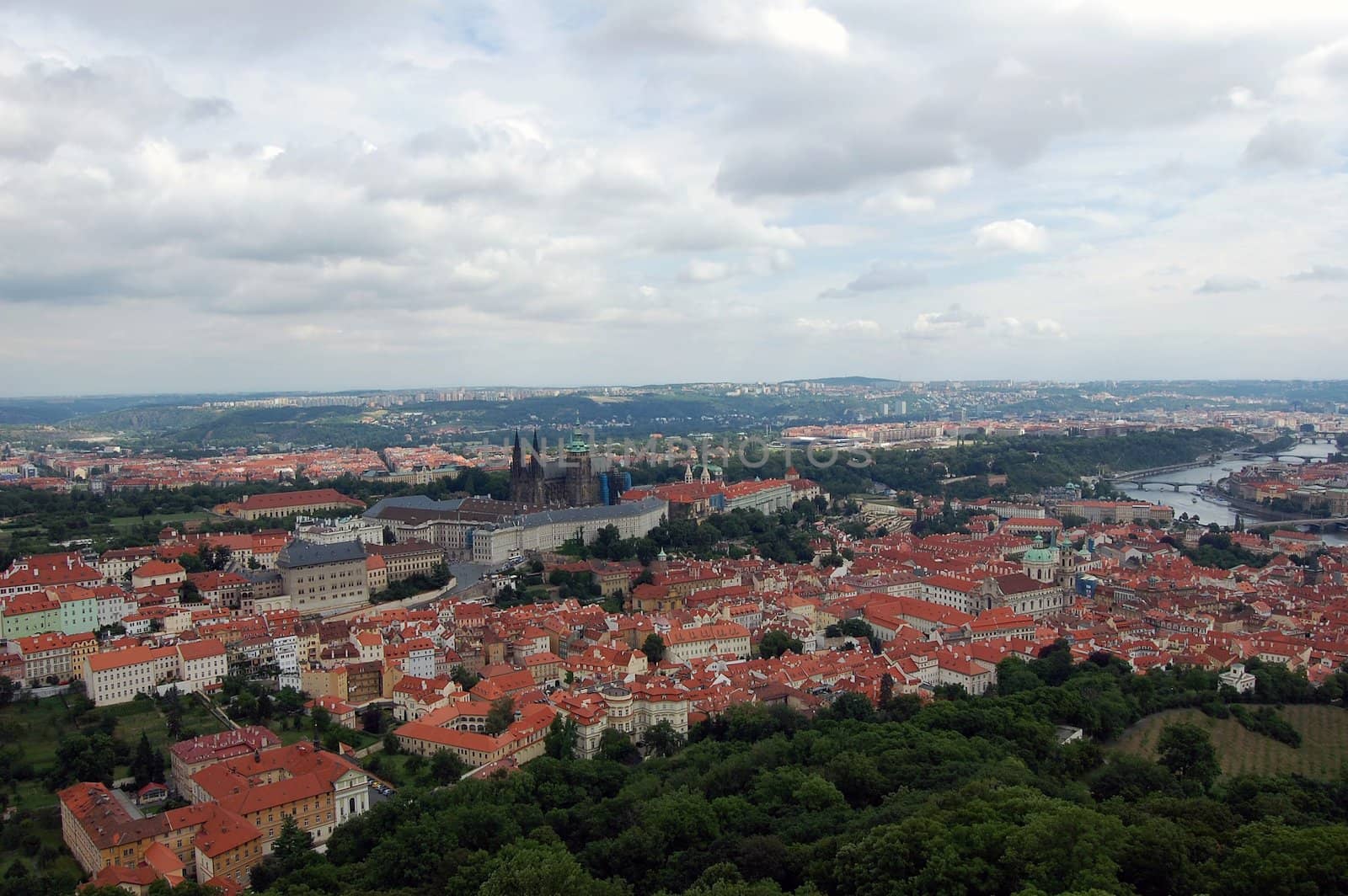 Panorama of Prague in Czech Republic in Europe