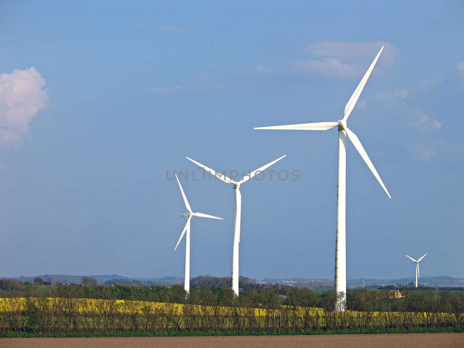 Environmental friendly alternative energy by wind turbines