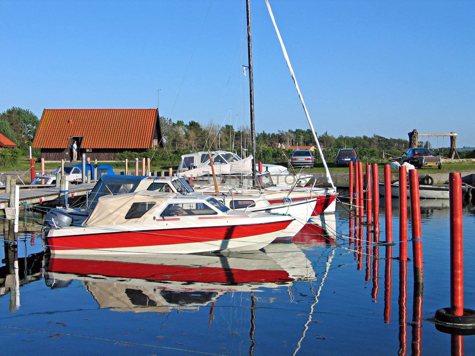 Boat in a Marina Denmark by Ronyzmbow