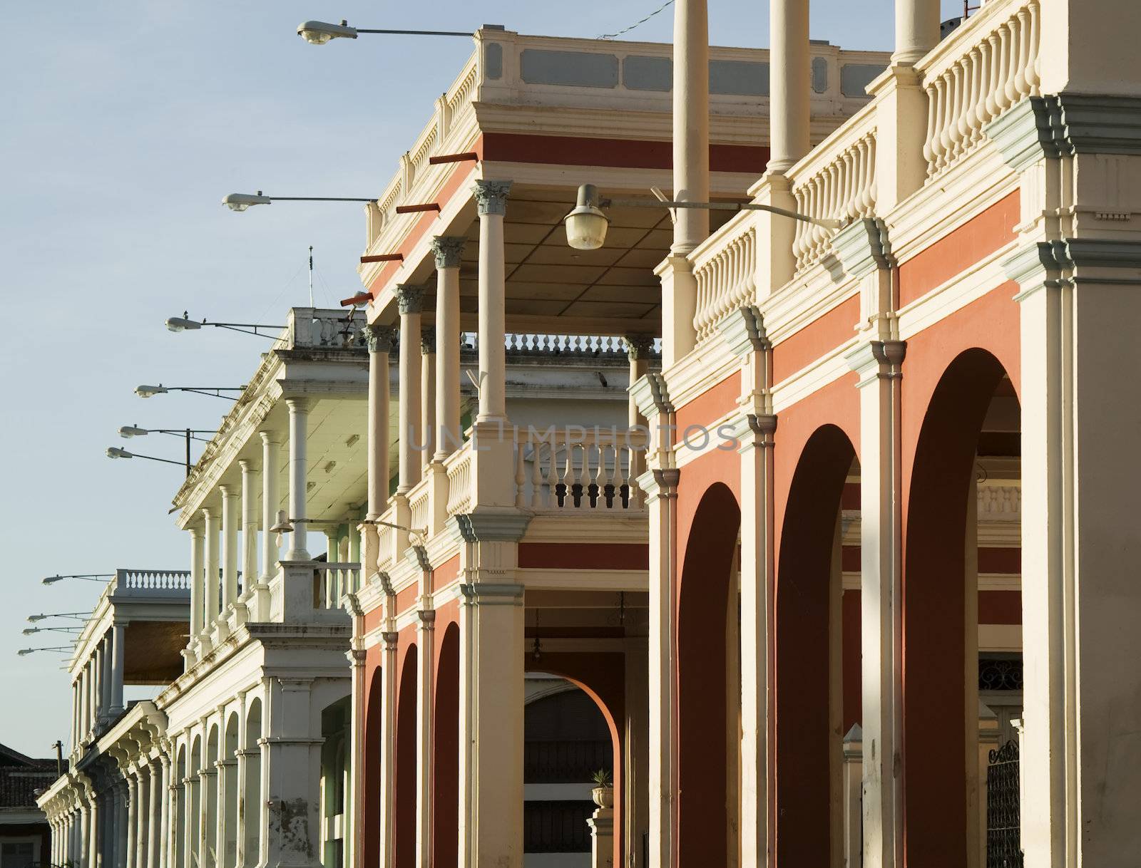 Detail of Spanish Colonial Buildings in Granada Nicaragua