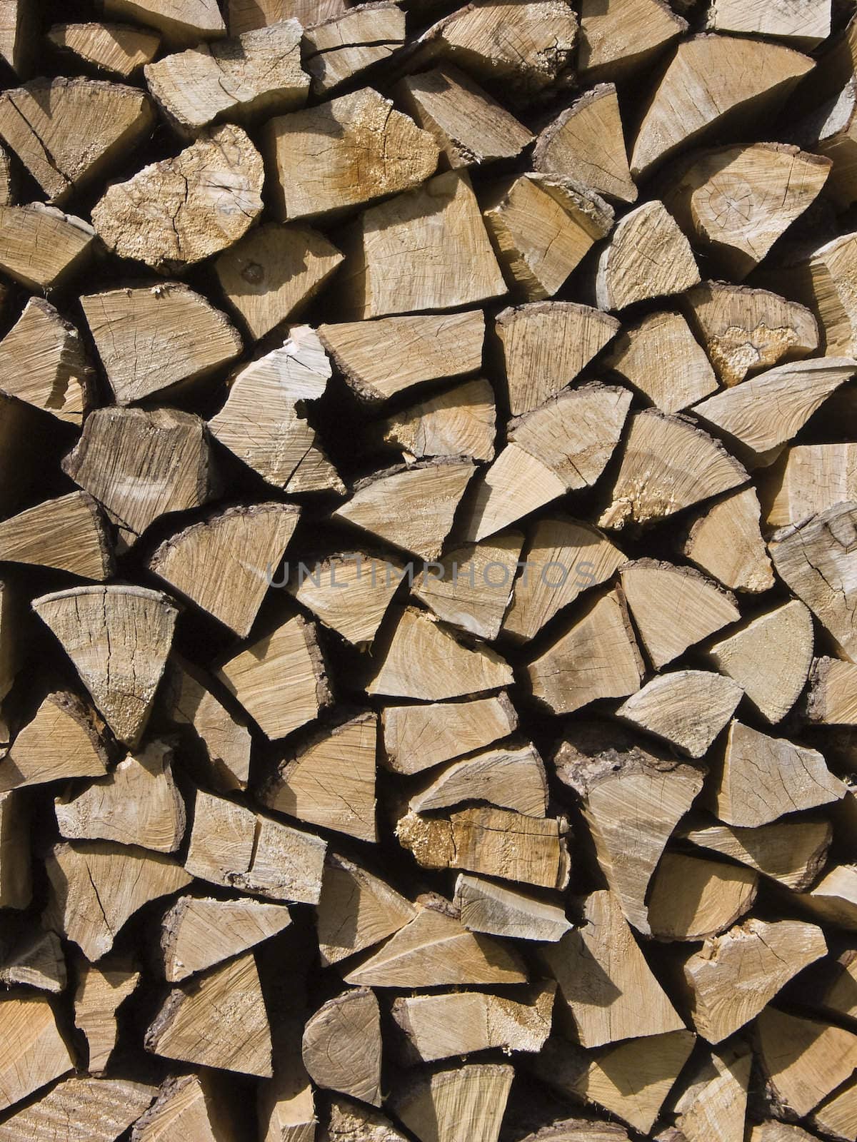 A stack of pine firewood