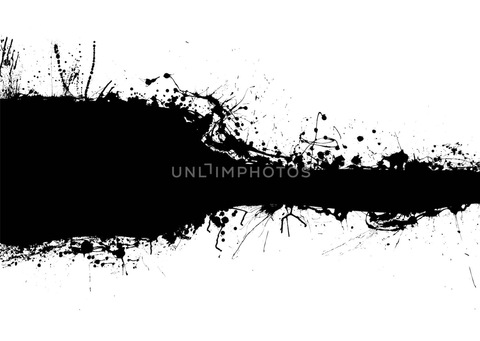 black and white inky banner with room for copy