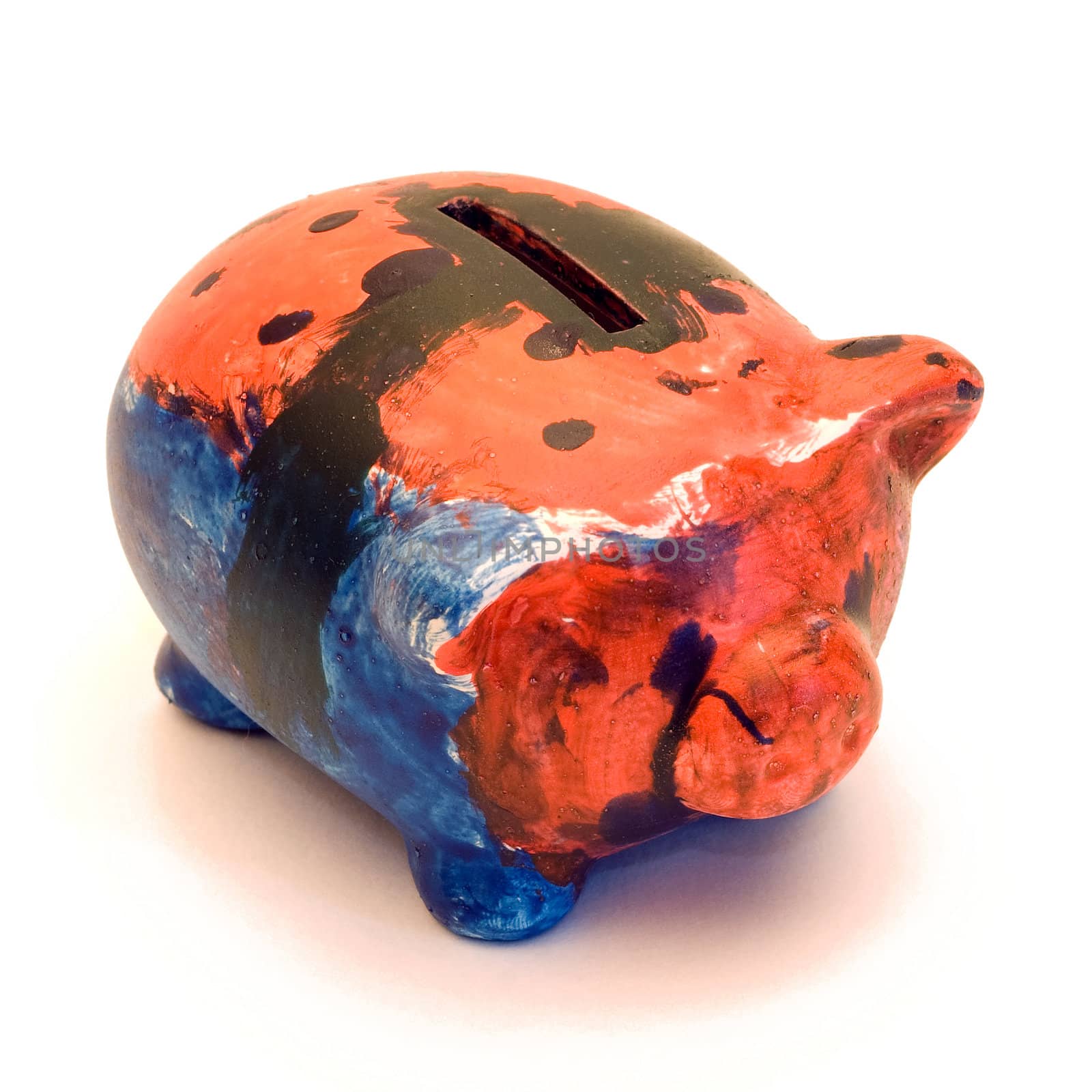 Painted Piggy Bank by dragon_fang