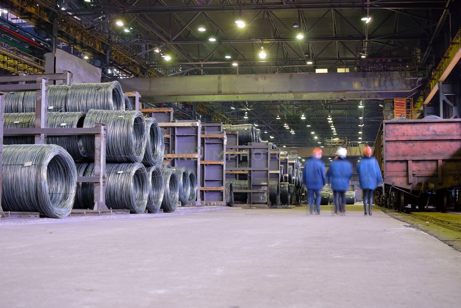 industrial storehouse in metallurgical plant