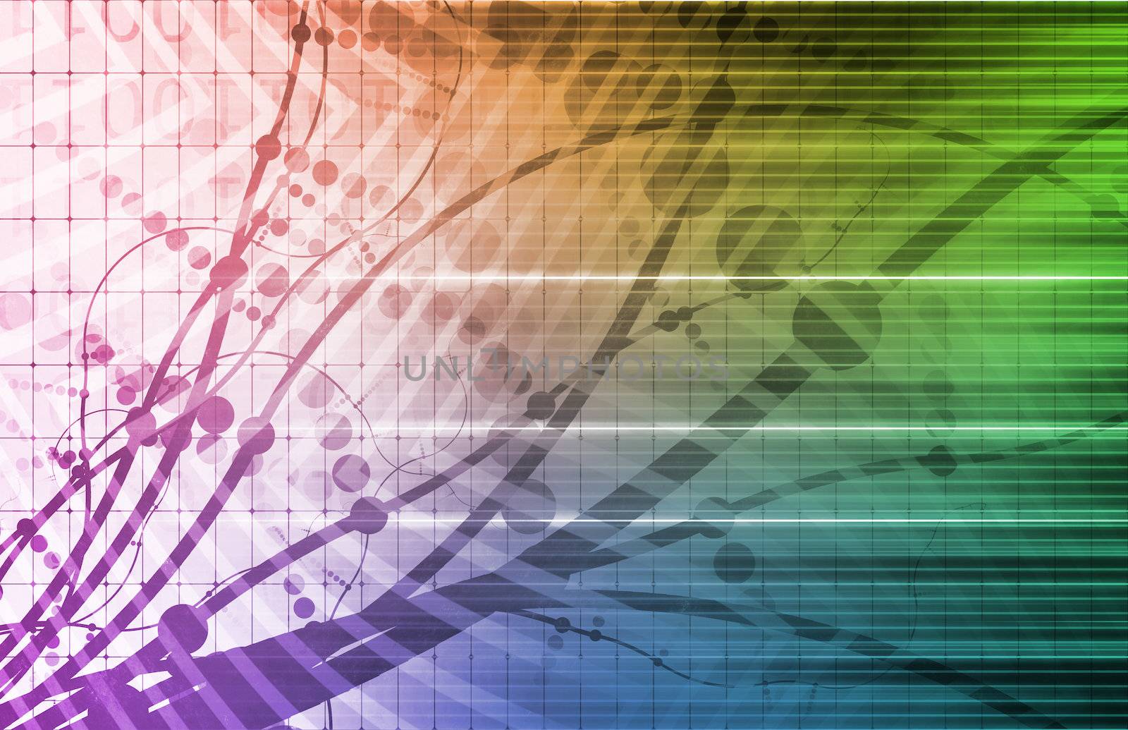 Futuristic Web Cyber Data Grid Color Background