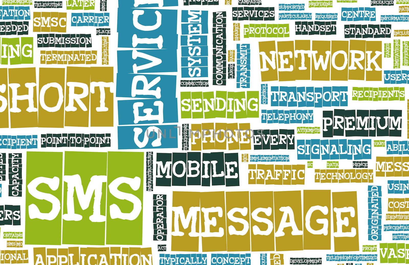 SMS Mobile Text Short Message Service Concept