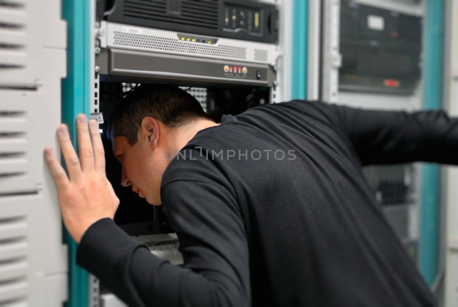 network technician is working now