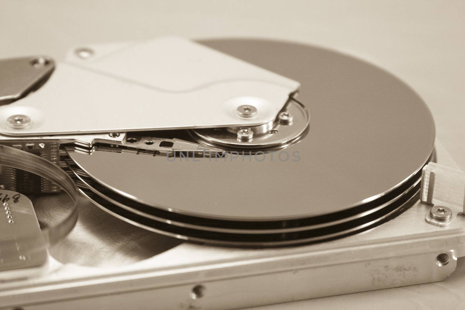 Hard Disk Drive Close-up