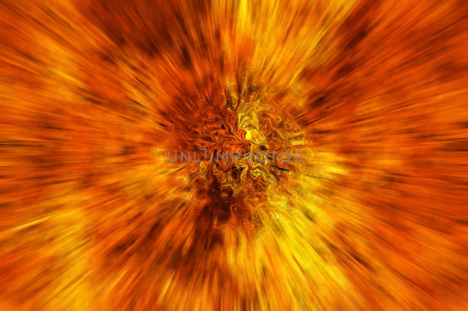 Abstract image of the explosion