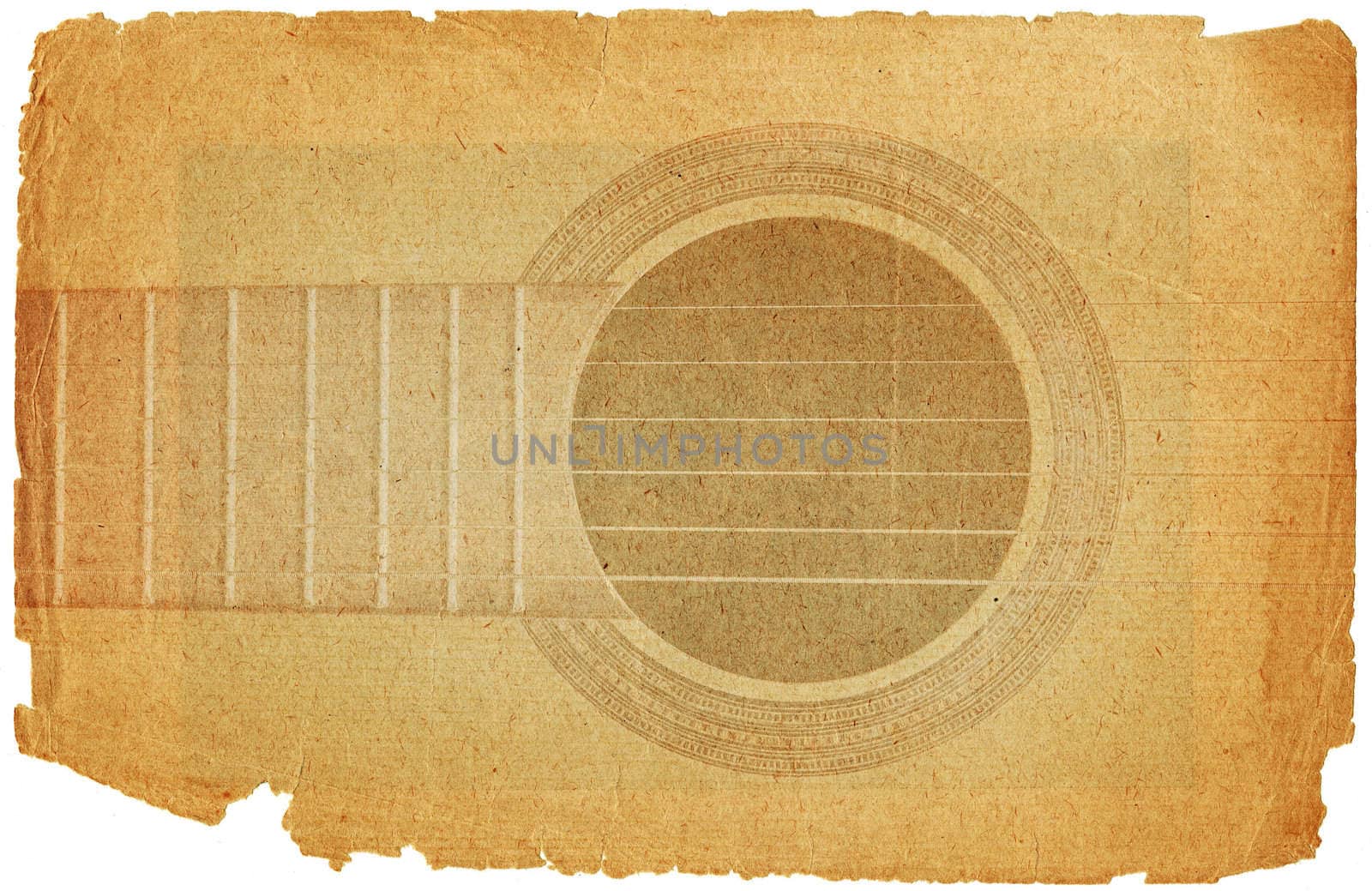 Image of the background with acoustic guitar in grunge style