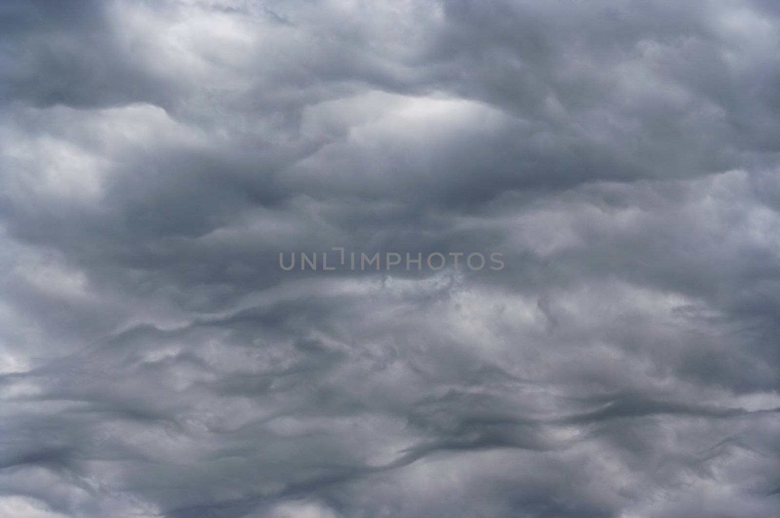 Shot of the dark clouds before rain