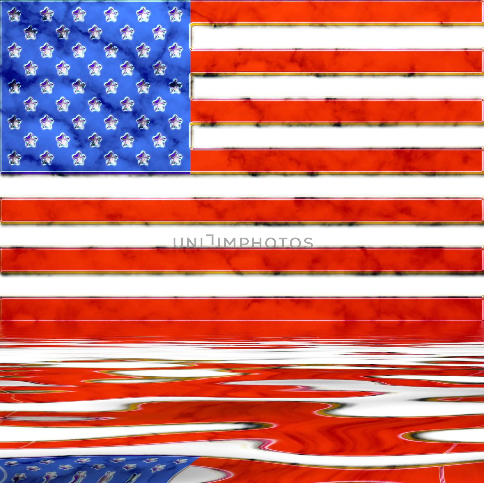 usa flag reflection by raalves