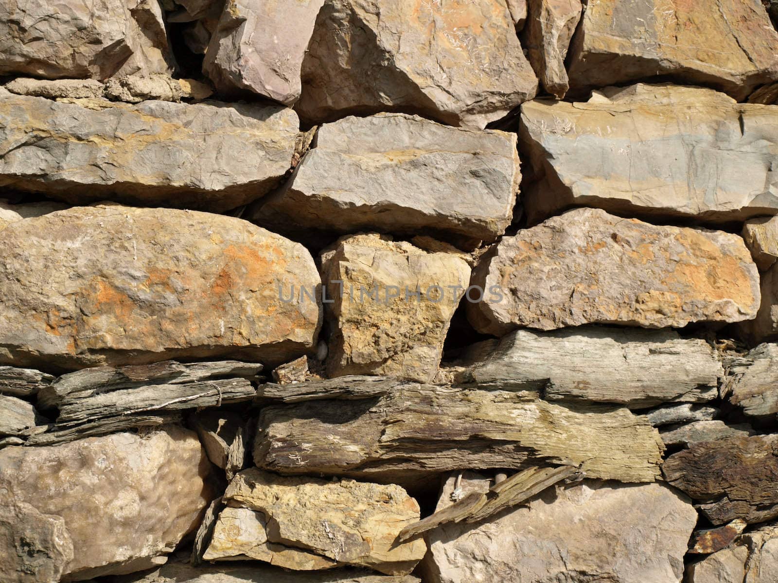 close-up image of a stone wall
