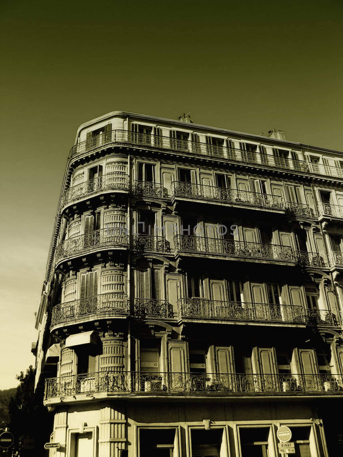 view of an ancient building on french riviera