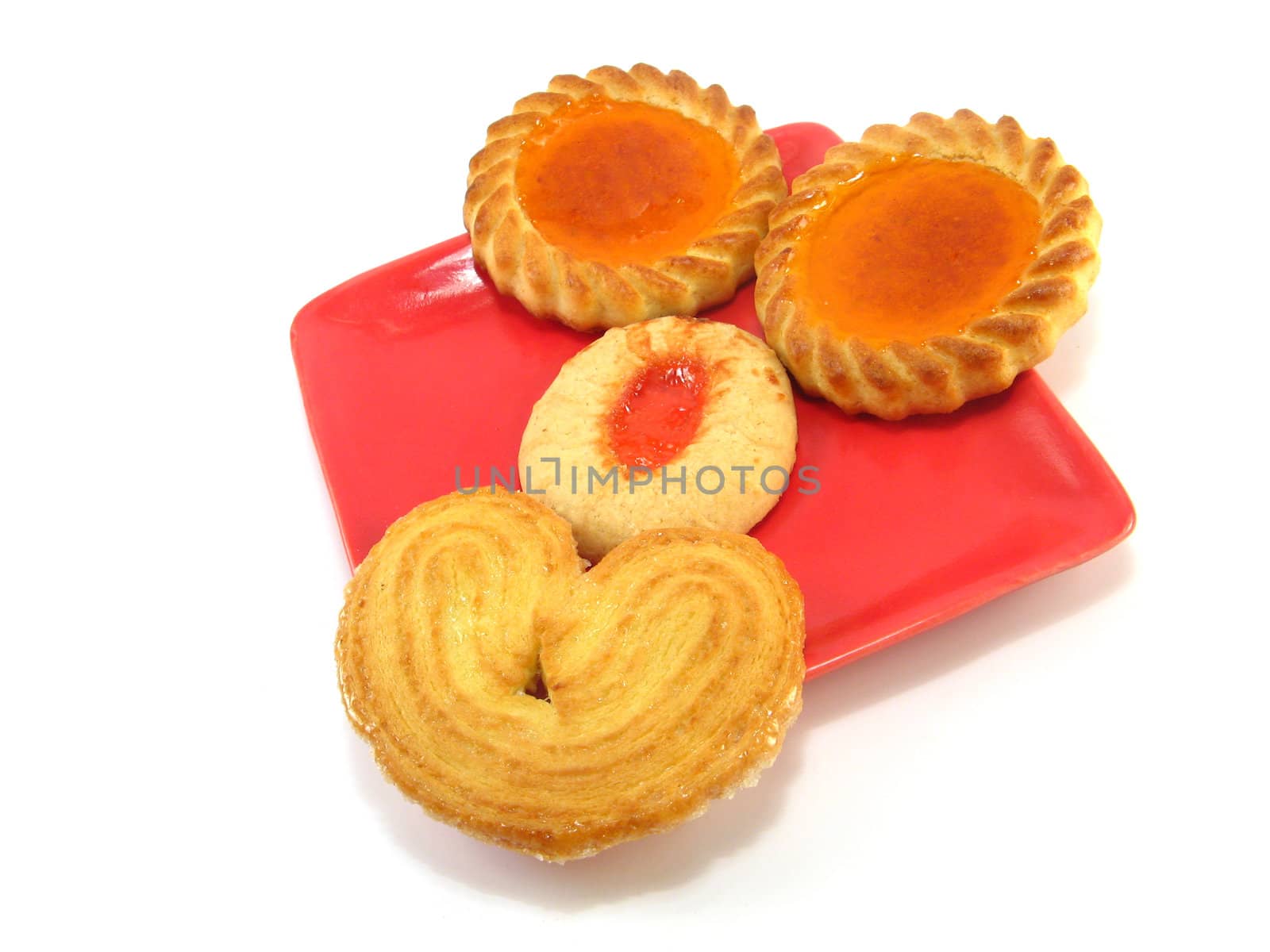 biscuit head on a plate over a white background